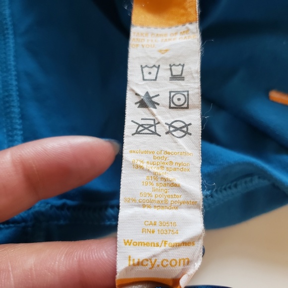 Lucy Criss Cross Back Blue Tank Top - Picture 5 of 7